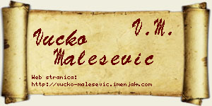 Vučko Malešević vizit kartica